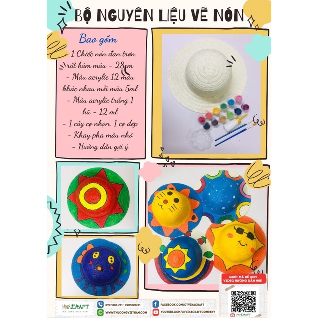 Bộ nguyên liệu vẽ nón