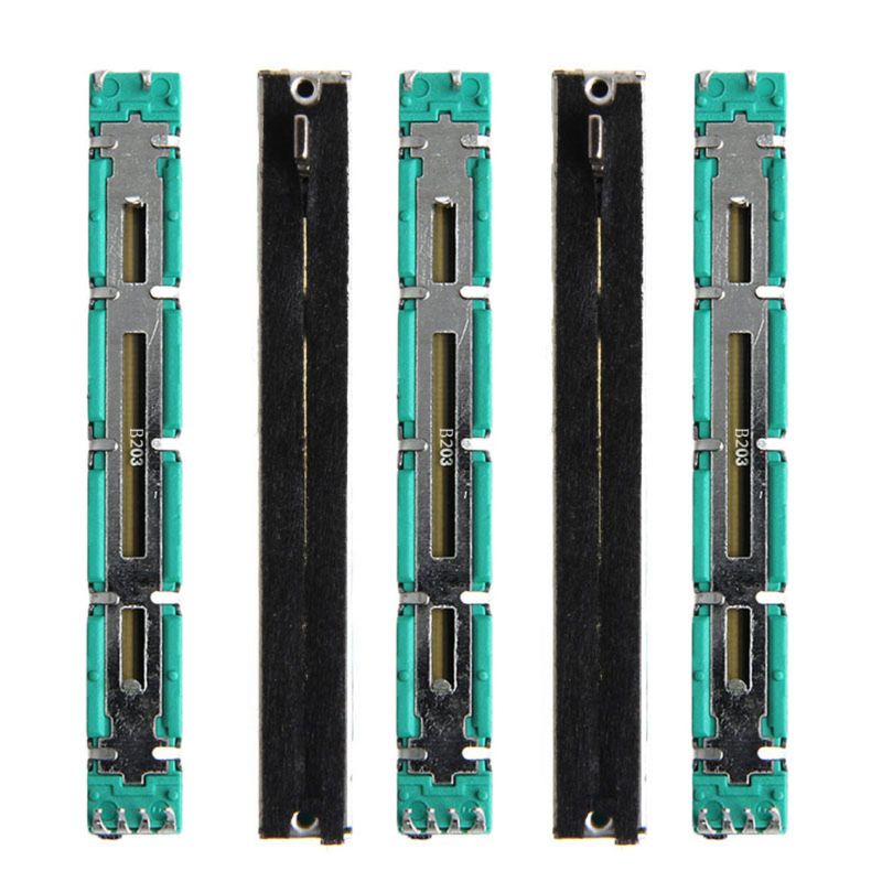 Set 5 Chiết Áp Dạng Trượt 75mm A20K / B20K / B50K Cho Behringer
