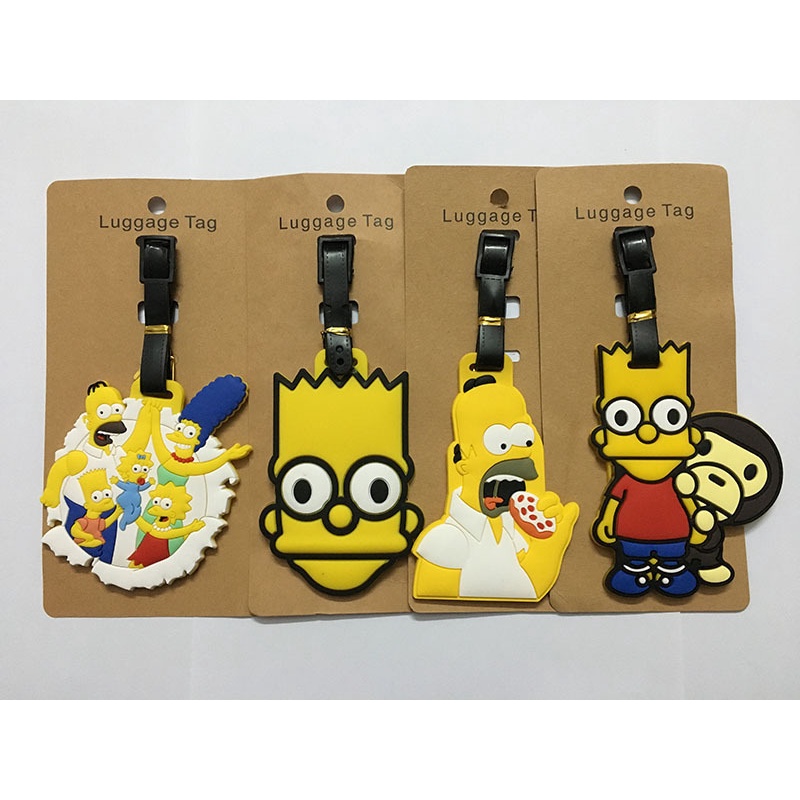 Thẻ  hành lý vali tag  hành lý Thẻ vali đánh dấu  du lịch Phim hoạt hình bé đầu lớn hình dạngPVC mềm