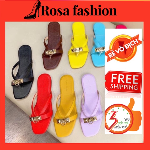 Dép kẹp da khoá - DD-0201