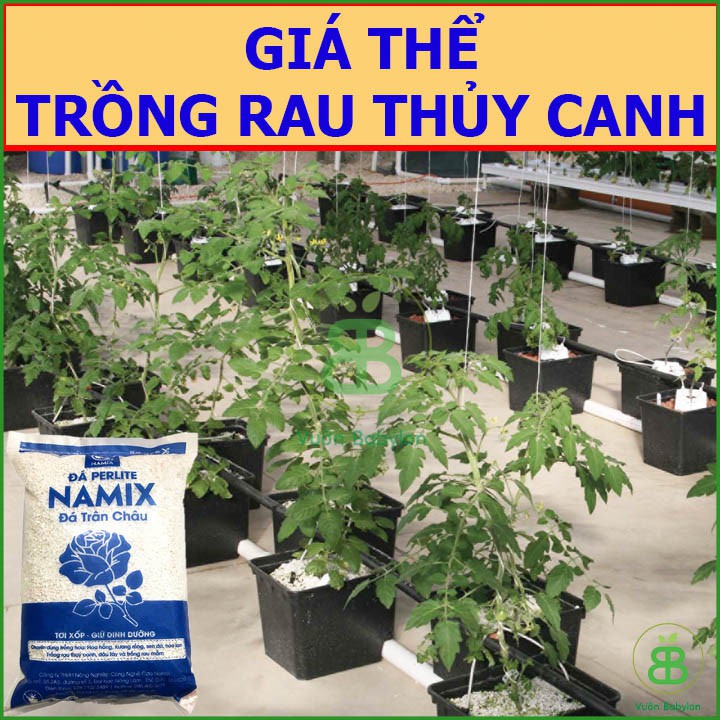 Đá Perlite lavamix túi 5dm3 - Dùng trộn với đất trồng giúp đất tơi xốp, thoát nước tốt, bổ sung dinh dưỡng cho cây