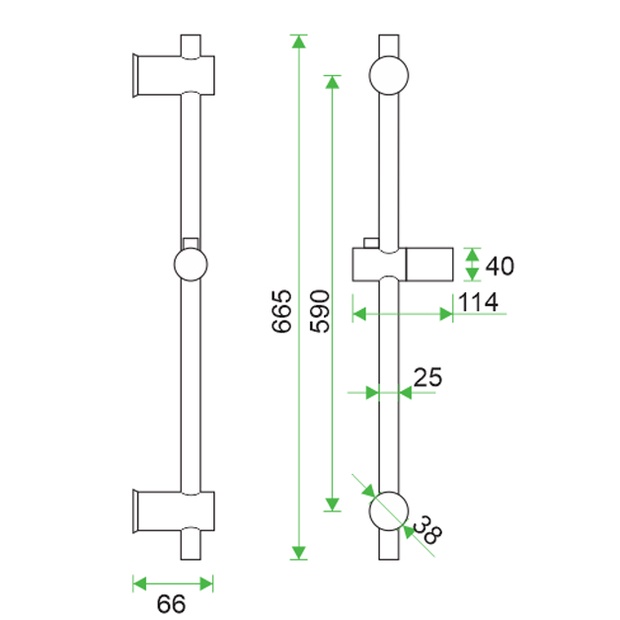 Thanh trượt sen tắm Shower Sliding bar HA4401