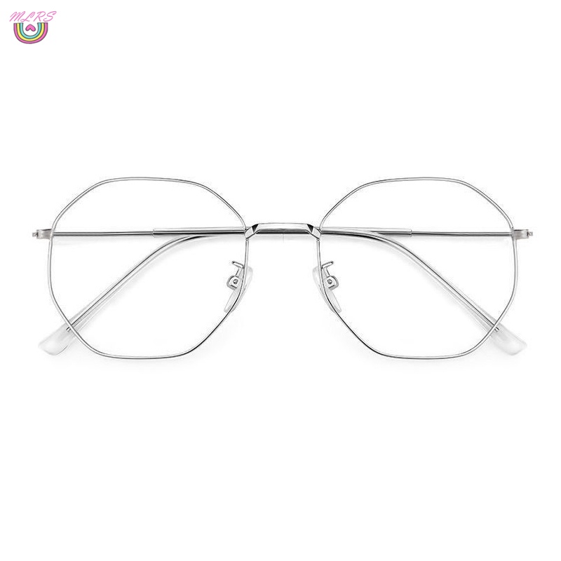 Mắt kính chống tia ánh sáng xanh chống tia cực tím gọng kính hình đa giác bằng kim loại thời trang cho sinh viên
