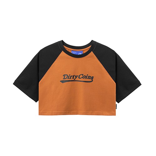 Áo thun DirtyCoins Basic Croptop Raglan White/Red