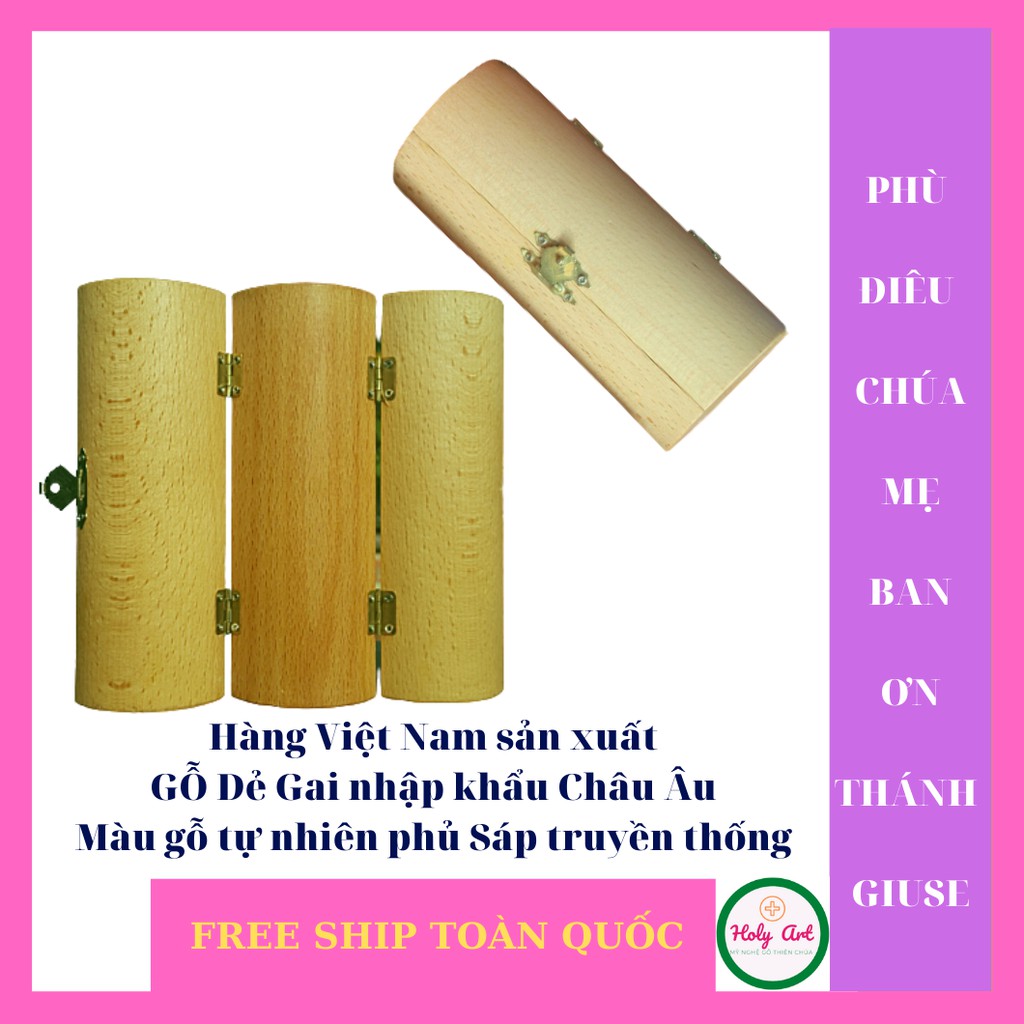 Tượng Lòng Chúa thương xót-Mẹ ban ơn-thánh Giuse bằng gỗ . bộ tượng 3 đấng là quà tặng người thân, trang trí
