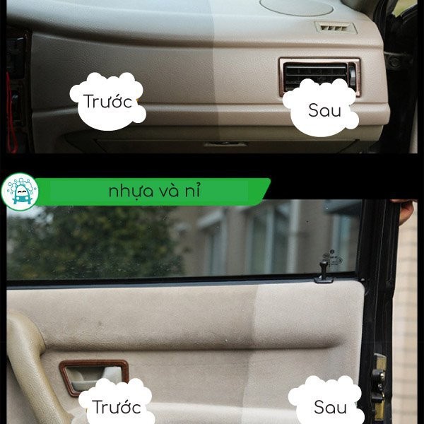Chai xịt bọt vệ sinh ghế da ô tô, taplo xe ô tô Flamingo F002