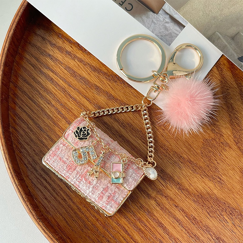 Móc Khóa Hình Hoa Trà Nhỏ Phong Cách Mới Sáng Tạo