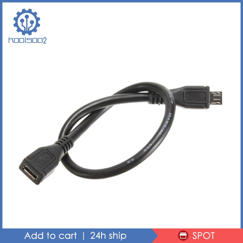 Dây Cáp Nối Dài 25cm Chuyển Đổi Từ Đầu Cắm Micro USB Sang Cổng Cắm Micro USB