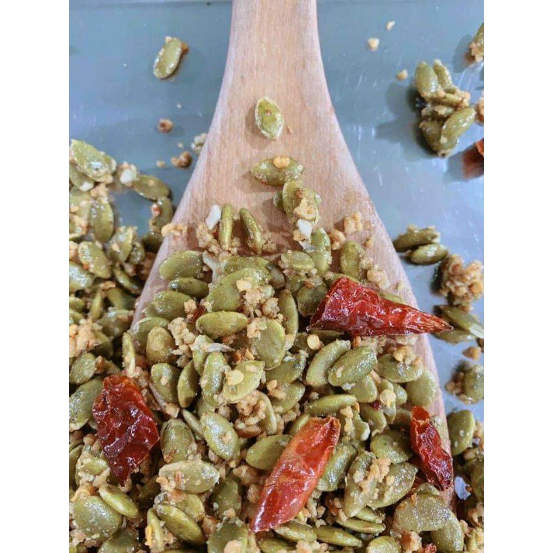 Hạt Bí Xanh Rang Tỏi Ớt Siêu Ngon Loại 1 Lon 500gram [FREE SHIP] [Loại Đặc Biệt] Hàng ngon nhà làm