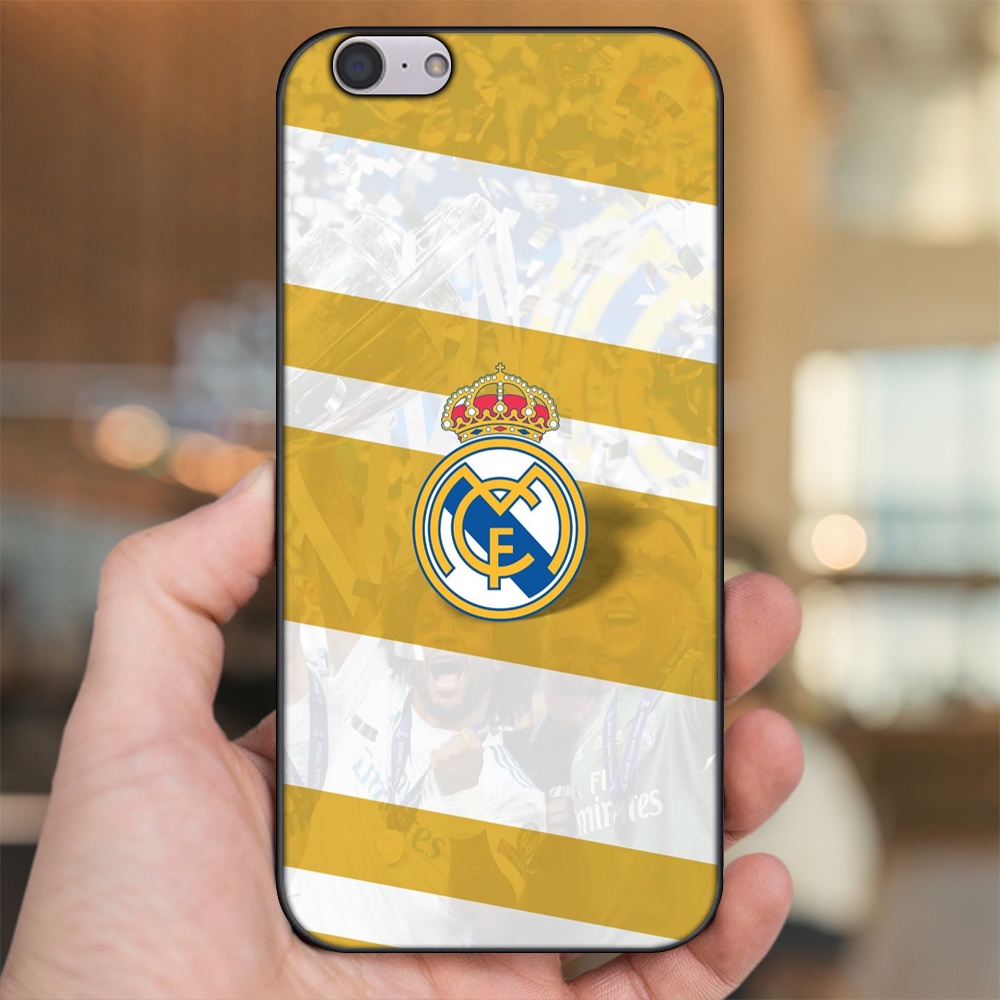 Ốp lưng Oppo A39, F3 Lite viền đen in hình Real Madrid