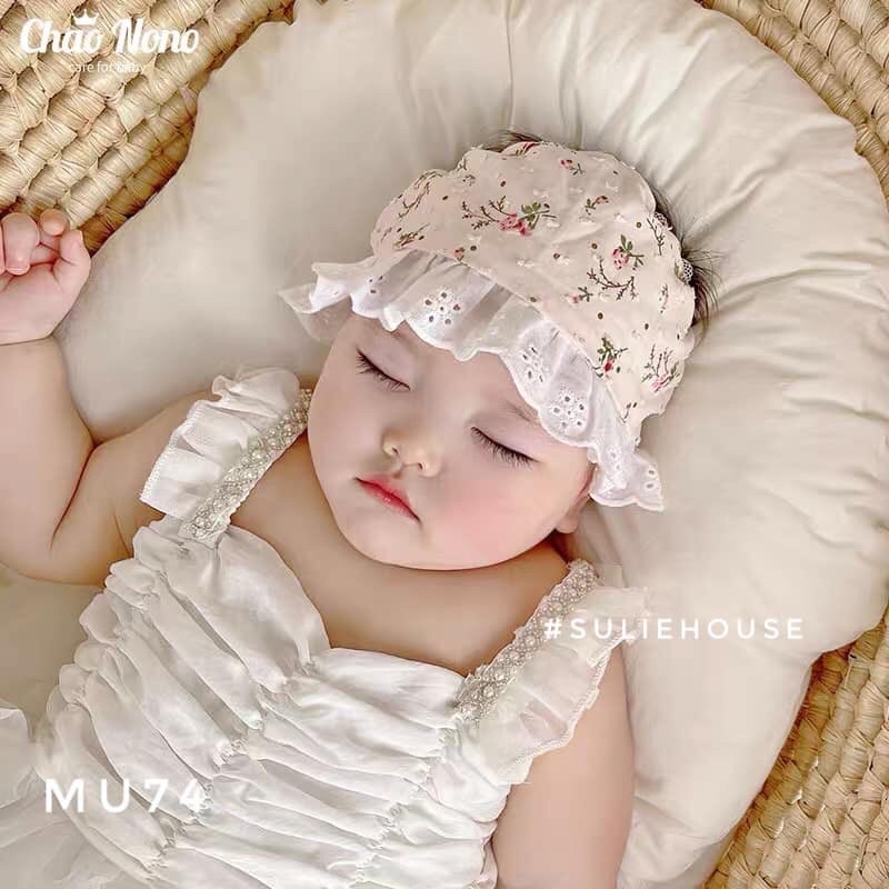 Mũ che thóp cho bé gái MU74