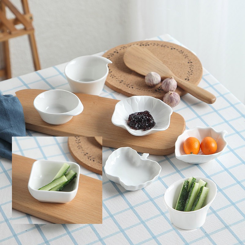 Bát ăn dặm sứ trắng  - Nhiều hình