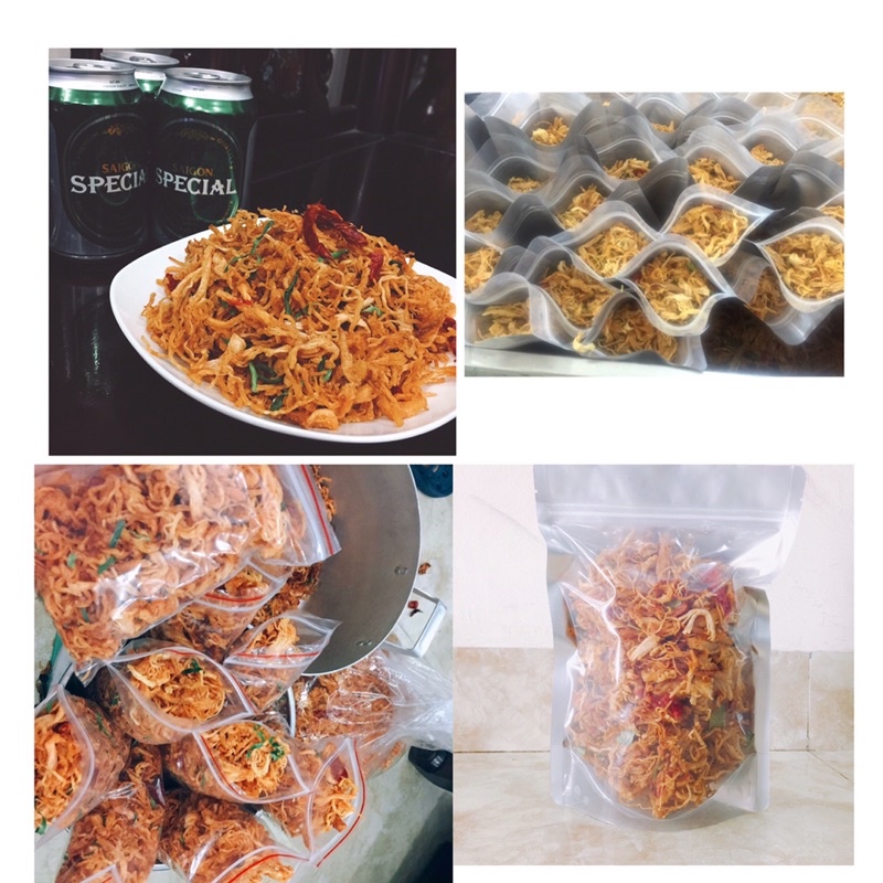 500g KHÔ GÀ XÉ CAY LÁ CHANH loại đặc biệt