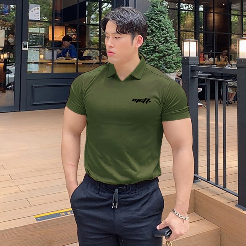 Áo thun polo ngắn tay bằng cotton kiểu dáng đơn giản thời trang mùa hè dành cho nam