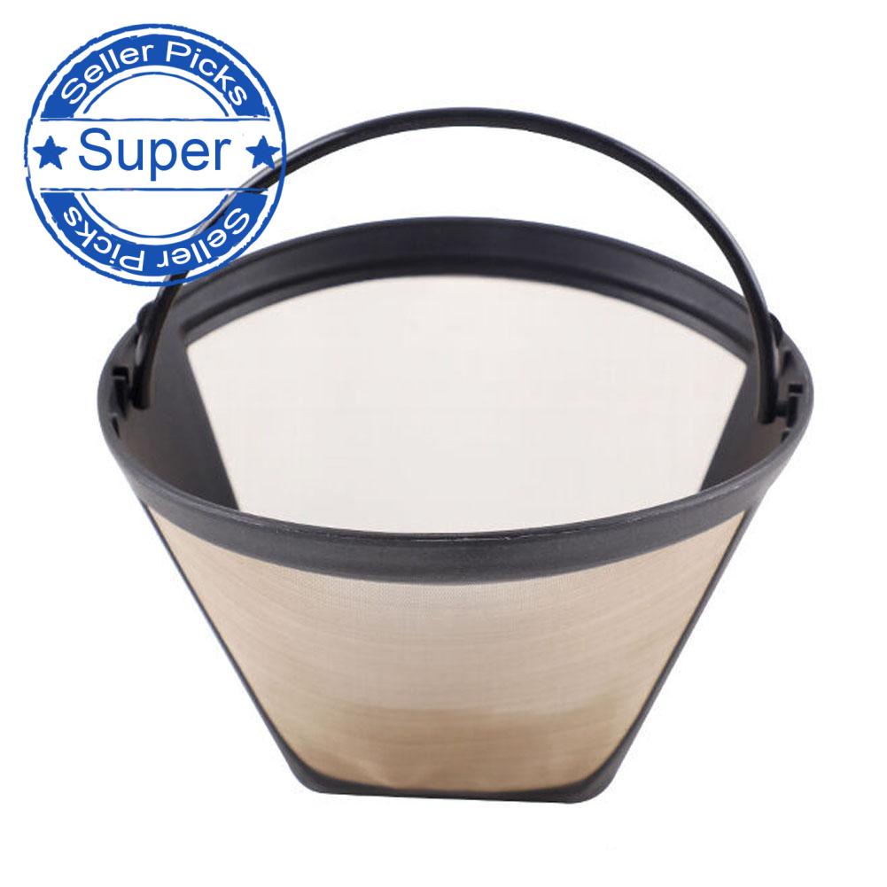 1 Lưới lọc cà phê hình nón M8J0 có thể giặt và tái sử dụng kèm tay cầm W3D6