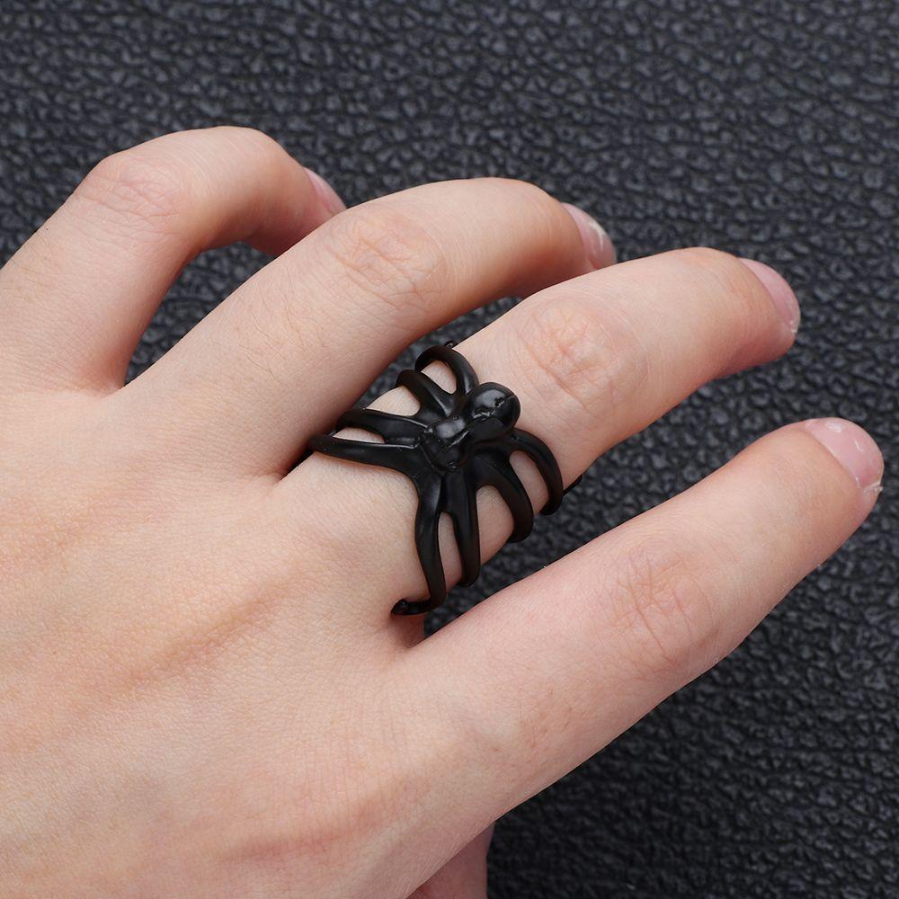 Nhẫn Hình Nhện 1 Bằng Thép Không Gỉ Phong Cách Gothic Cổ Điển Thời Trang Cho Nam