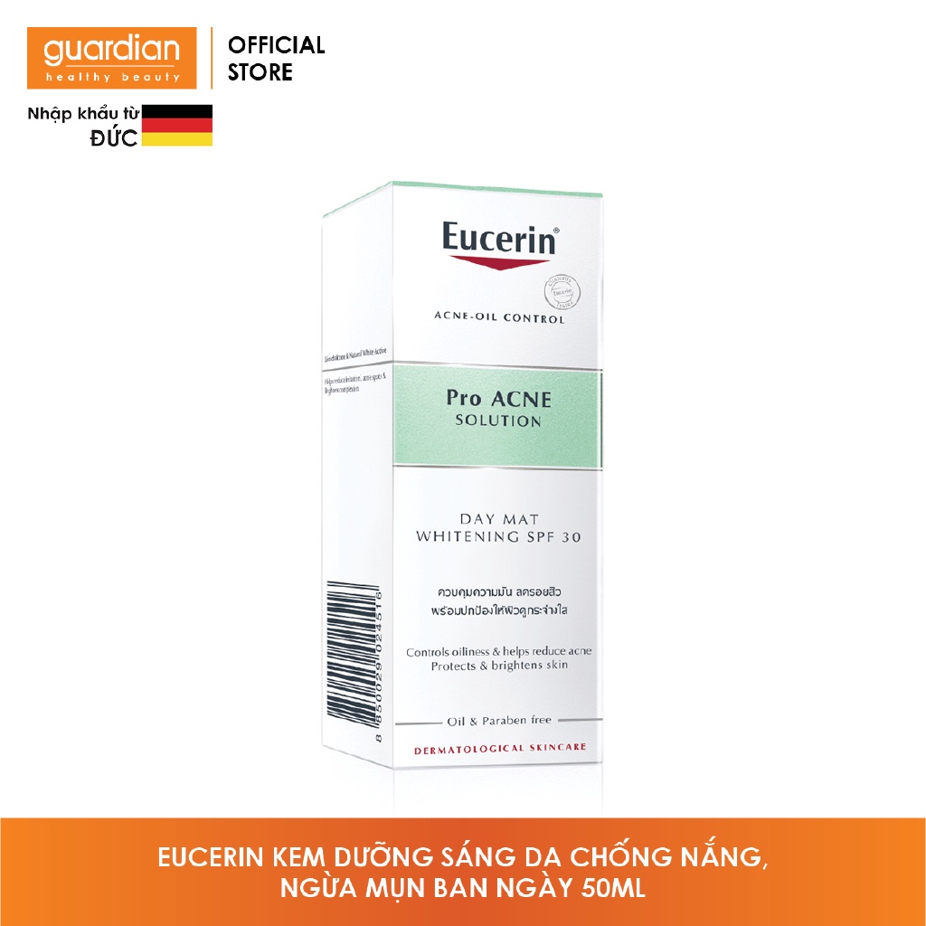Kem Dưỡng Sáng Da Chống Nắng, Ngừa Mụn Ban Ngày Eucerin Pro Acne SPF30 50ml