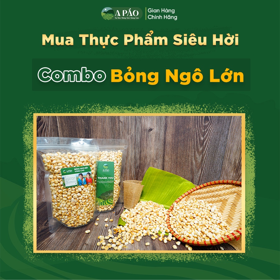 Combo Bỏng Ngô Nếp Sấy Giòn - Đặc Sản Tây Bắc