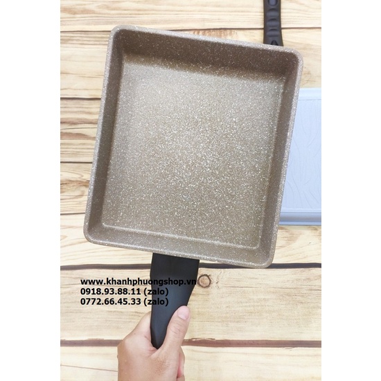 Chảo chiên trứng cuộn xài bếp từ Ecoramic Hàn Quốc - chảo chiên trứng cuộn xài bếp từ