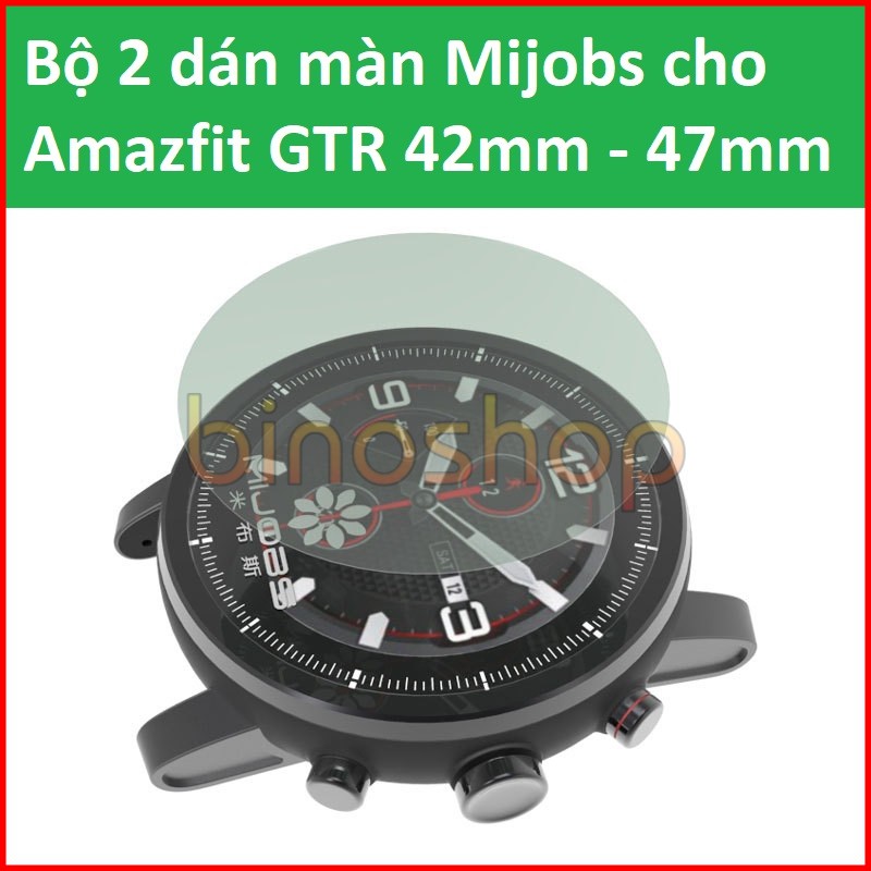 Bộ 2 dán màn hình đồng hồ Xiaomi Amazfit GTR 42mm - 47mm chính hãng MIJOBS