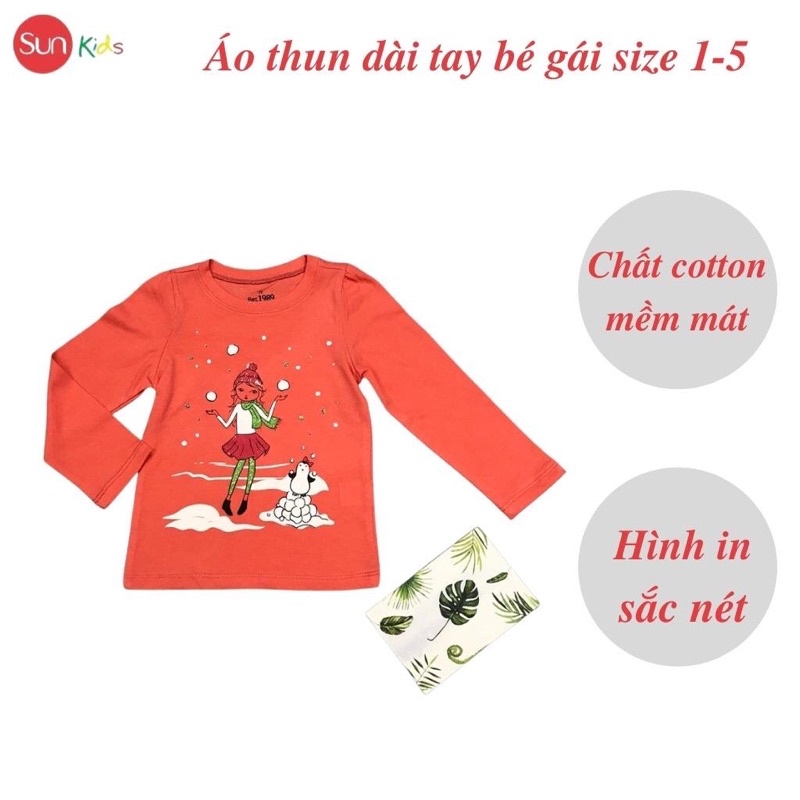 Áo dài cho bé gái, áo thu đông bé gái, áo thu đông cho bé, size 1-5 tuổi - SUNKIDS1