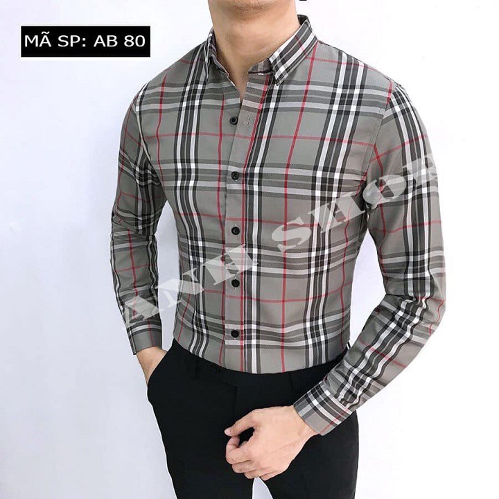 Aó sơ kẻ caro nam, áo kẻ sọc nam chất đẹp dáng chuẩn