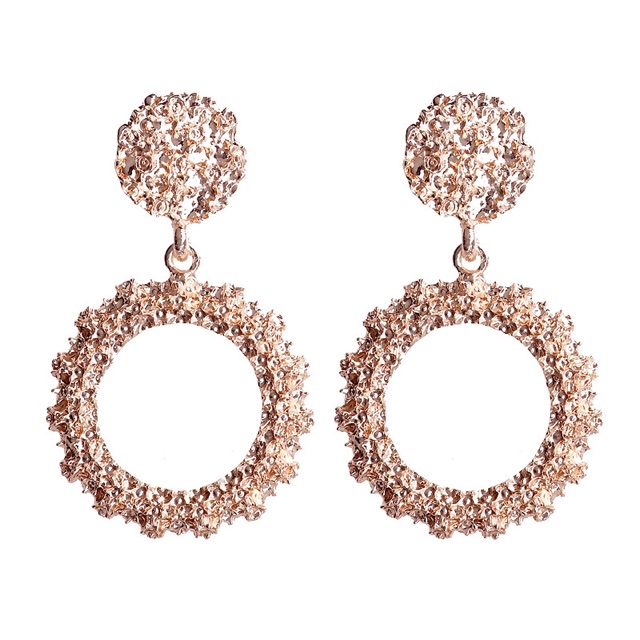 Hoa tai xinh size nhỏ hoạ tiết tròn