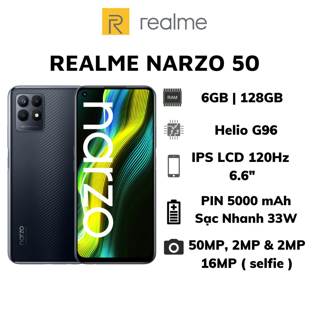 Điện Thoại Realme Narzo 50 Hàng Chính Hãng