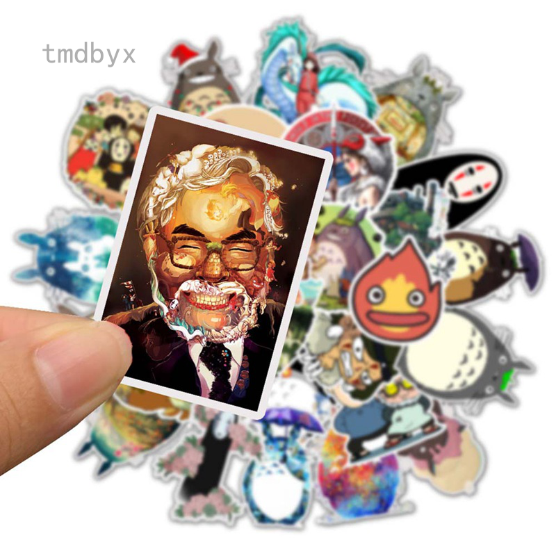 Tmdbyx Bộ 50 Miếng Dán Hình Nhân Vật Anime Miyazaki Hayao