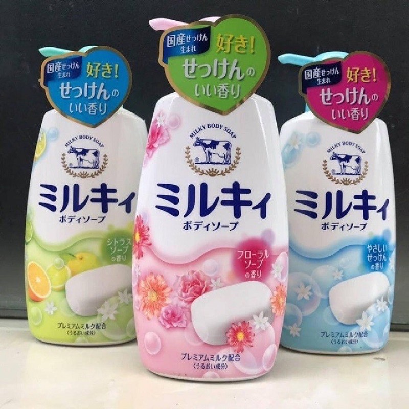 Sữa tắm bò Milky Body Soap Nhật Bản 550ml