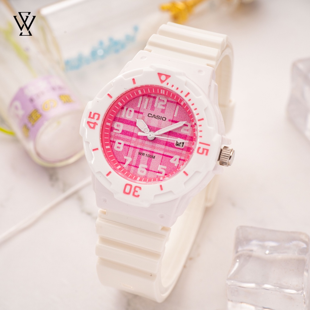 Đồng Hồ Quartz Cho Bé Gái Casio WATCHSTORE LRW-200H-4CVDF Thiết Kế Mặt Kính Tròn 34mm, Vỏ Và Dây Đeo Bằng Nhựa Bền Bỉ