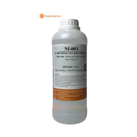 Chế phẩm tẩy keo nhựa NI-003, Tổng Kho Hoá Chất Việt Nam