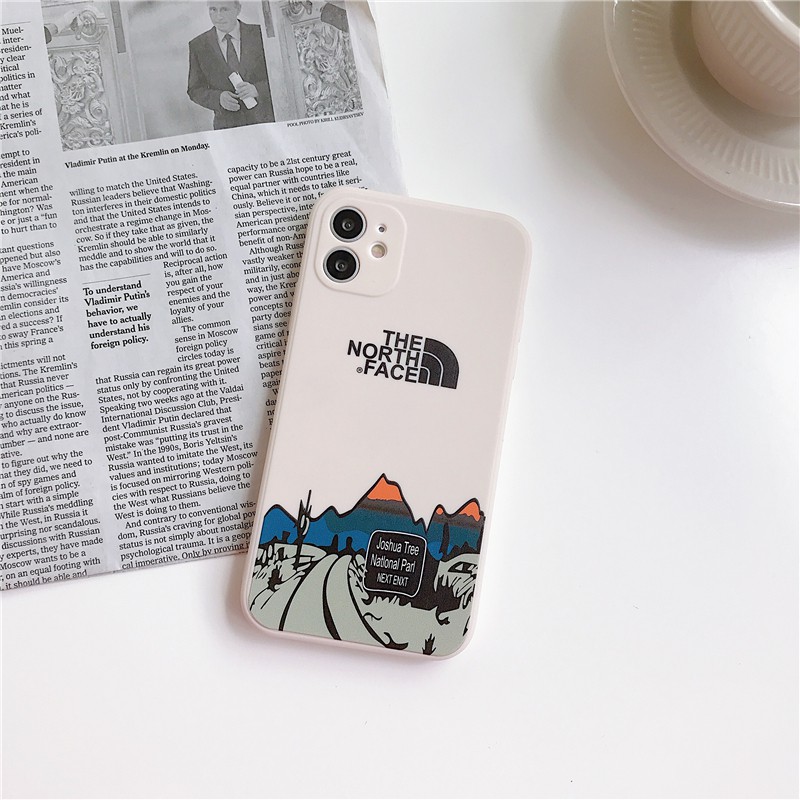 Ốp điện thoại silicon núi lửa The North Face cho iPhone 6 6S 7 8 Plus SE 2020 X XS MAX XR 11 Pro Max 12 Pro Max 12 Mini