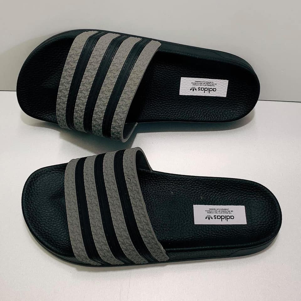 Dép nam quai ngang adidas , dép unisex thời trang đế cao su full box - Lux Store