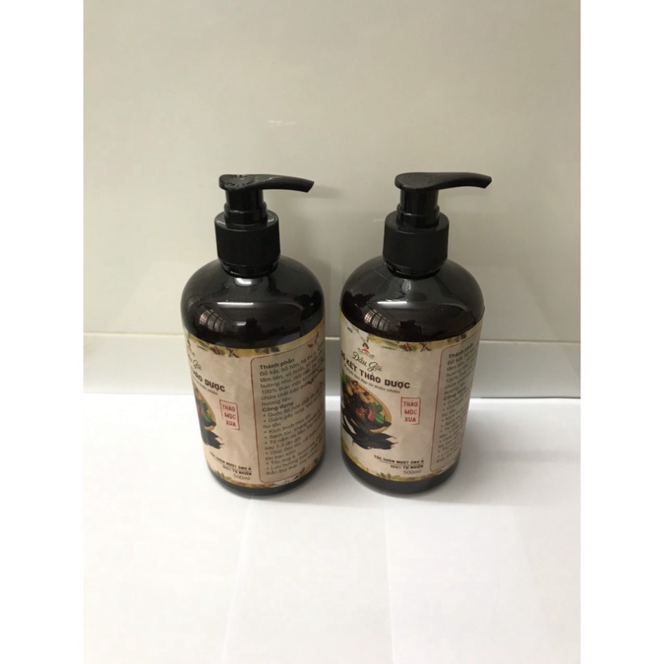 COMBO 2 Chai Dầu Gội Bồ Kết Thảo Dược giảm rụng tóc và ngăn ngừa gàu-Thảo Mộc Xưa 500ml