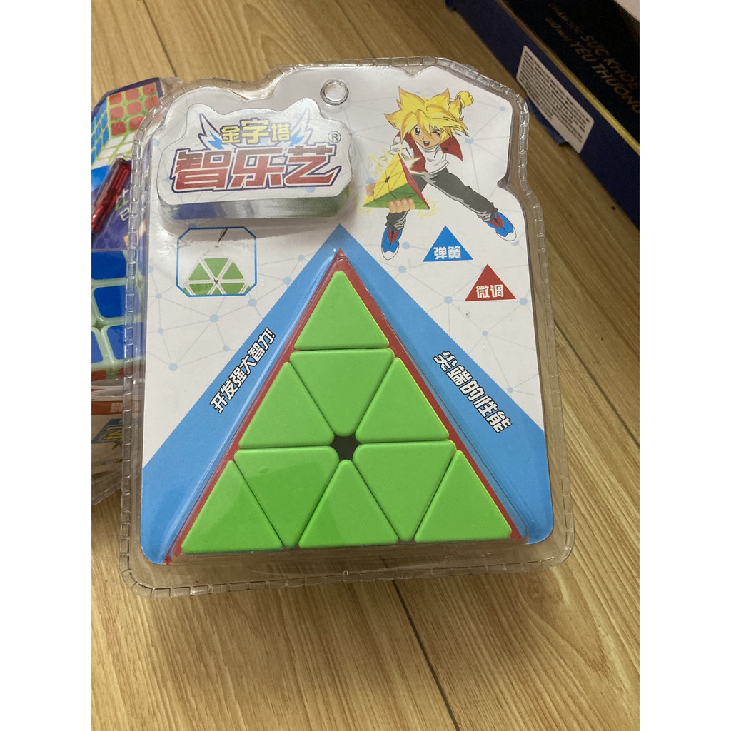 Rubik Biến Thể Pyraminx - Rubik Tam Giác 3x3 Cao Cấp Viền Đen, Xoay trơn, Cực Mượt - Ảnh, Video thật sản phẩm