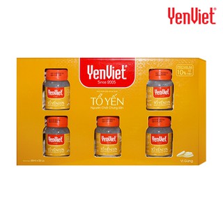 Tổ Yến Nguyên Chất Chưng Sẵn YenViet - Vị Gừng [Hộp 5 Lọ]