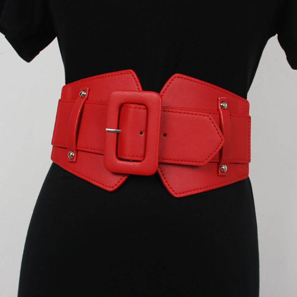 Thắt lưng vải canvas phối da PU thiết kế đơn giản phong cách Hàn Quốc sang trọng cho nữ