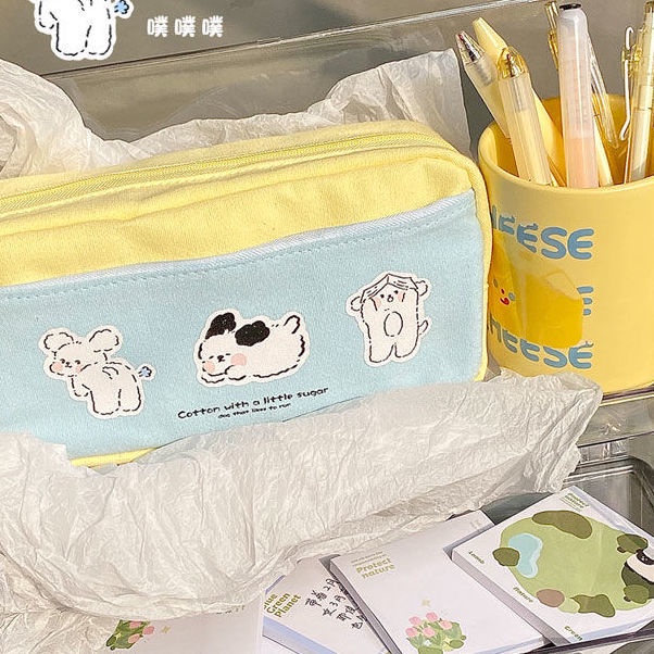 Túi Đựng Bút Hai Lớp Sức Chứa Lớn Phong Cách Nhật Bản Dễ Thương Cho Học Sinh Trung Học