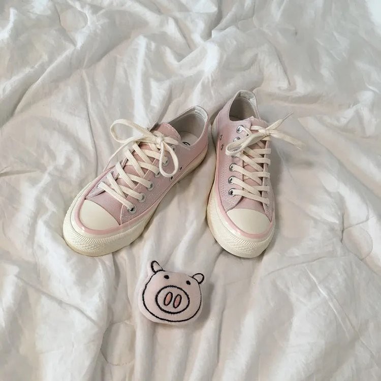 Ảnh ngoài đường Hàn Quốc bộ đẹp màu đặc trưng Giày vải bạt phụ nữ | BigBuy360 - bigbuy360.vn