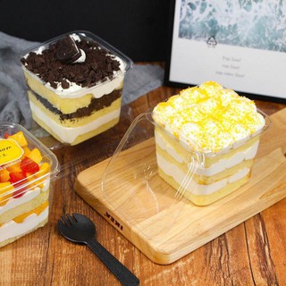 Set 20 Hộp mouse vuông có nắp - đựng Tiramisu, Mousse