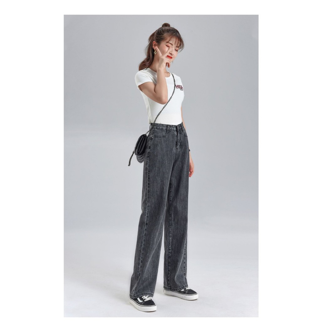 Quần jean nữ phong cách baggy ống rộng siêu đẹp hot hit Panda Style
