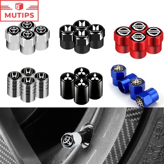 Bộ 4 Nắp Van Bánh Xe Hơi Toyota Honda Mitsubishi Bằng Hợp Kim Kẽm