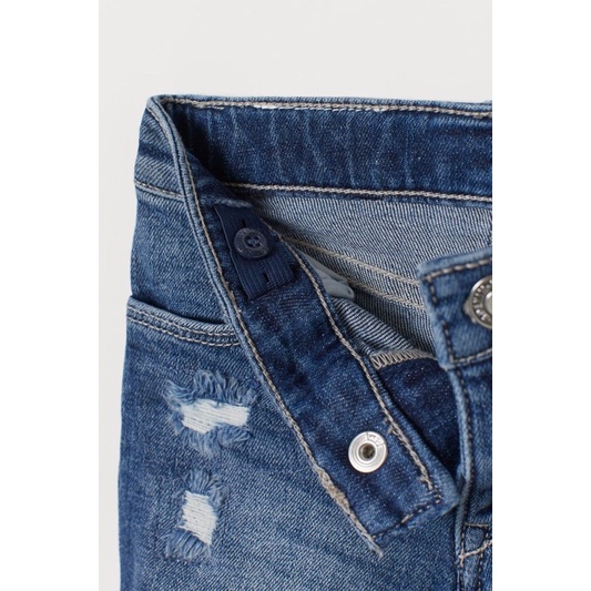 Quần Short Jean Bé Gái Mix Ren HaM