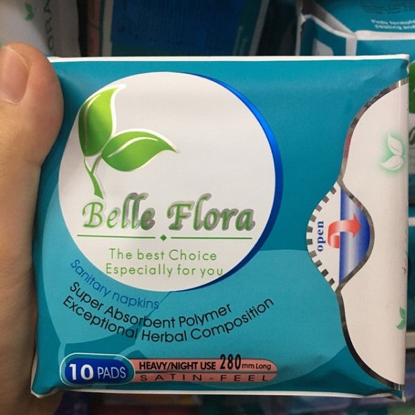 Bộ Bvs ban đêm cotton BELLE FOLORA 4 gói