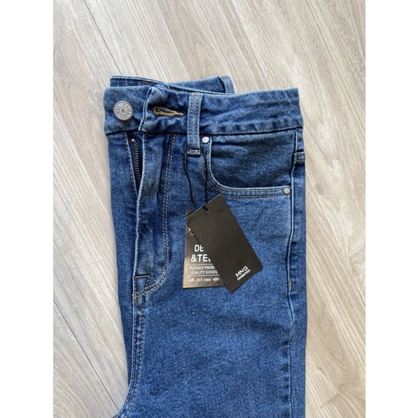 Jean loe xanh đậm