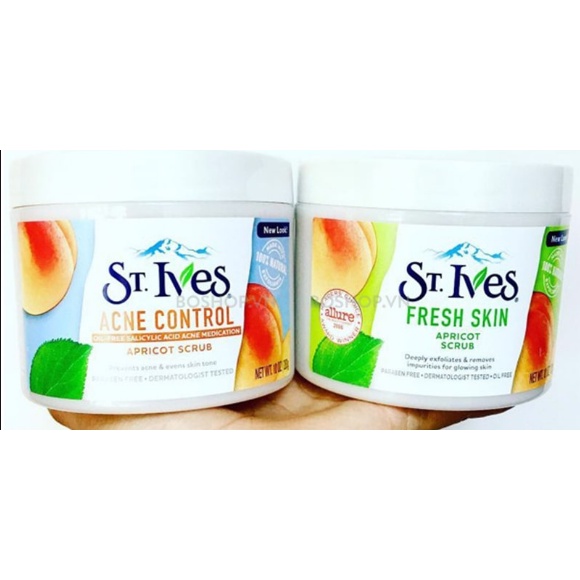 [HÀNG CHÍNH HÃNG] Kem Tẩy Tế Bào Chết Dạng Hũ ST.IVES Fresh Skin Apricot Scrub - Mỹ