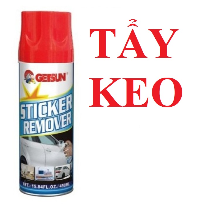 Xịt tẩy băng keo, băng dính, nhựa đường Getsun 450ml