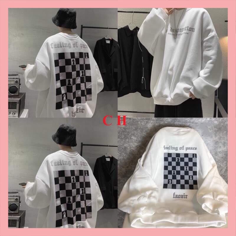 Áo Nỉ Cotton Karo [FREESHIP] Sweater form rộng tay bồng, thun merry christmas cá tính Ulzzang Unisex