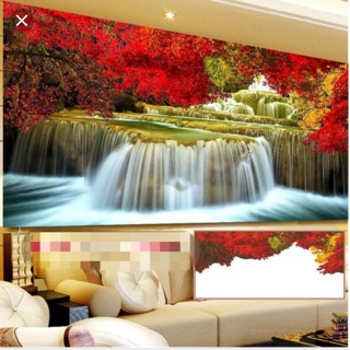 Tranh đính đá lưu thủy sinh tài